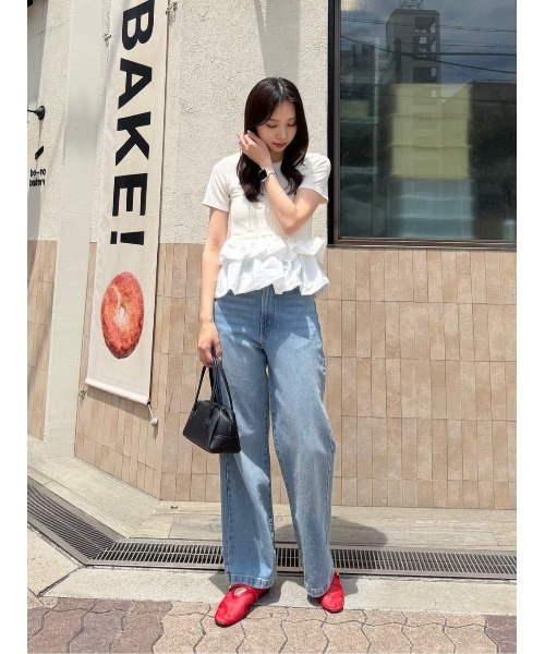 titivate(ティティベイト)の「バルーンヘムドッキングトップス(Tシャツ/カットソー・レディース・ブラック/アイボリー・S/M/L)」の21枚目の写真