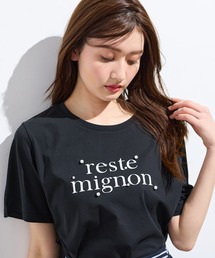 Rose Tiara（ローズティアラ）の「reste mignon ロゴTシャツ（Tシャツ/カットソー）」