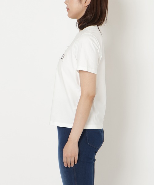 Rose Tiara（ローズティアラ）の「reste mignon ロゴTシャツ（Tシャツ/カットソー・レディース・オフホワイト/バイオレット/ブラック・38/42/40/46）」の12枚目の写真