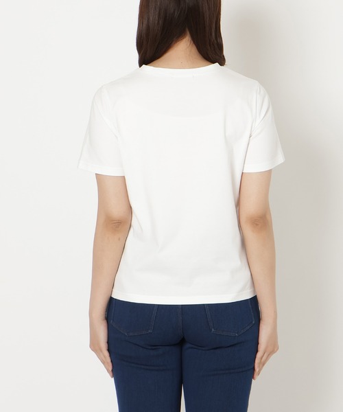 Rose Tiara（ローズティアラ）の「reste mignon ロゴTシャツ（Tシャツ/カットソー・レディース・オフホワイト/バイオレット/ブラック・38/42/40/46）」の11枚目の写真