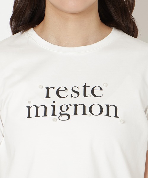Rose Tiara（ローズティアラ）の「reste mignon ロゴTシャツ（Tシャツ/カットソー・レディース・オフホワイト/バイオレット/ブラック・38/42/40/46）」の10枚目の写真