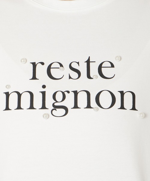 Rose Tiara（ローズティアラ）の「reste mignon ロゴTシャツ（Tシャツ/カットソー・レディース・オフホワイト/バイオレット/ブラック・38/42/40/46）」の5枚目の写真