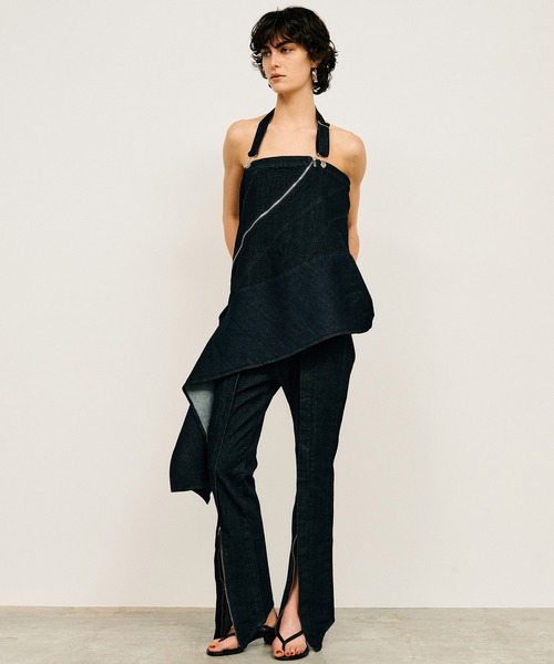 PRANK PROJECT（プランクプロジェクト）の「【2026Summer Pre-Order】アシンメトリーデニムチュニック / Asymmetrical Denim Tunic（チュニック・レディース・ベージュ/ネイビー/ブルー・FREE）」の8枚目の写真