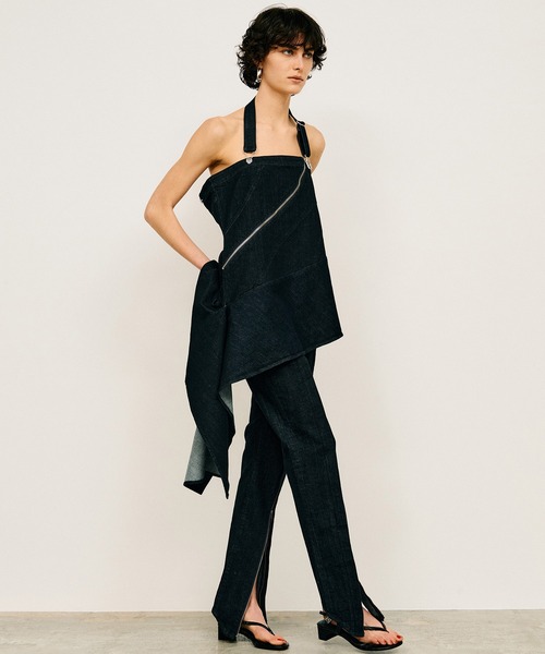 PRANK PROJECT（プランクプロジェクト）の「【2026Summer Pre-Order】アシンメトリーデニムチュニック / Asymmetrical Denim Tunic（チュニック・レディース・ベージュ/ネイビー/ブルー・FREE）」の10枚目の写真