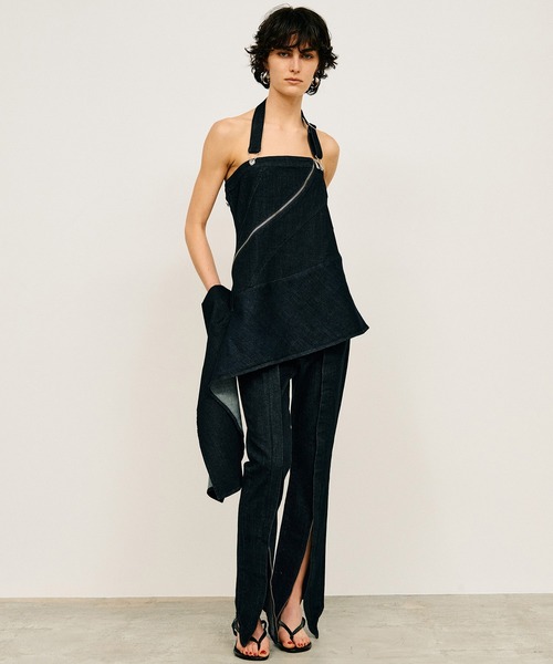 PRANK PROJECT（プランクプロジェクト）の「【2026Summer Pre-Order】アシンメトリーデニムチュニック / Asymmetrical Denim Tunic（チュニック・レディース・ベージュ/ネイビー/ブルー・FREE）」の11枚目の写真