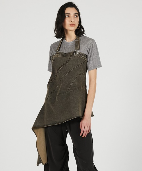 PRANK PROJECT（プランクプロジェクト）の「【2026Summer Pre-Order】アシンメトリーデニムチュニック / Asymmetrical Denim Tunic（チュニック・レディース・ベージュ/ネイビー/ブルー・FREE）」の12枚目の写真