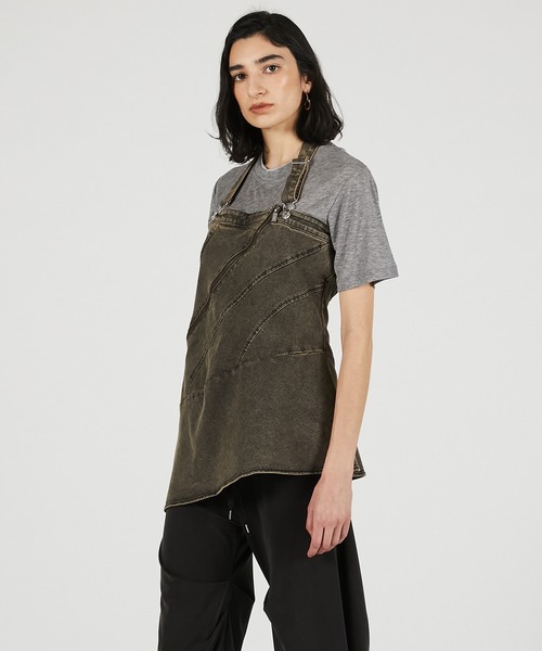 PRANK PROJECT（プランクプロジェクト）の「【2026Summer Pre-Order】アシンメトリーデニムチュニック / Asymmetrical Denim Tunic（チュニック・レディース・ベージュ/ネイビー/ブルー・FREE）」の13枚目の写真