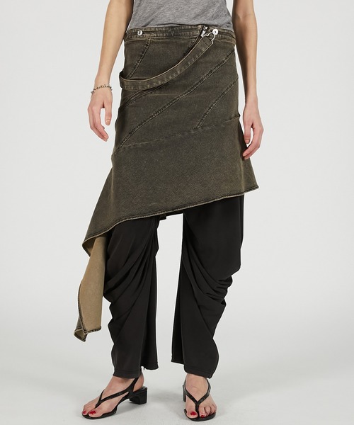 PRANK PROJECT（プランクプロジェクト）の「【2026Summer Pre-Order】アシンメトリーデニムチュニック / Asymmetrical Denim Tunic（チュニック・レディース・ベージュ/ネイビー/ブルー・FREE）」の17枚目の写真