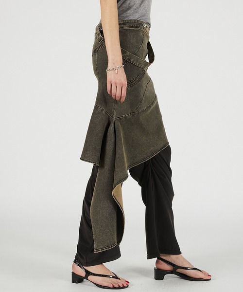 PRANK PROJECT（プランクプロジェクト）の「【2026Summer Pre-Order】アシンメトリーデニムチュニック / Asymmetrical Denim Tunic（チュニック・レディース・ベージュ/ネイビー/ブルー・FREE）」の20枚目の写真