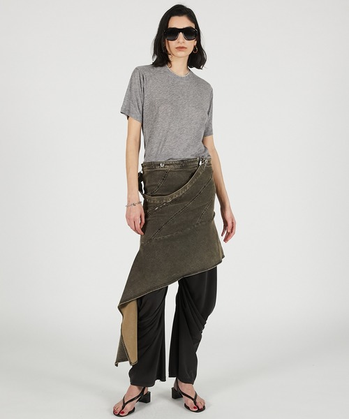 PRANK PROJECT（プランクプロジェクト）の「【2026Summer Pre-Order】アシンメトリーデニムチュニック / Asymmetrical Denim Tunic（チュニック・レディース・ベージュ/ネイビー/ブルー・FREE）」の6枚目の写真