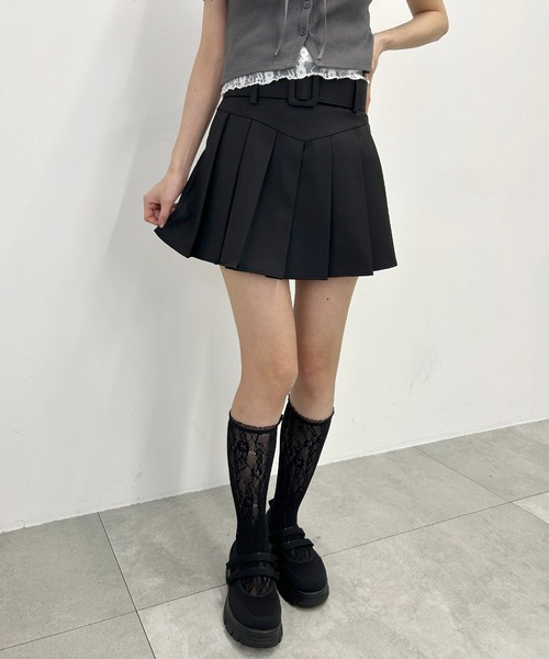 PHILLY(フィリー)の「ベルトセットプリーツスカート(スカート・レディース・ブラック/グレー・FREE)」の14枚目の写真