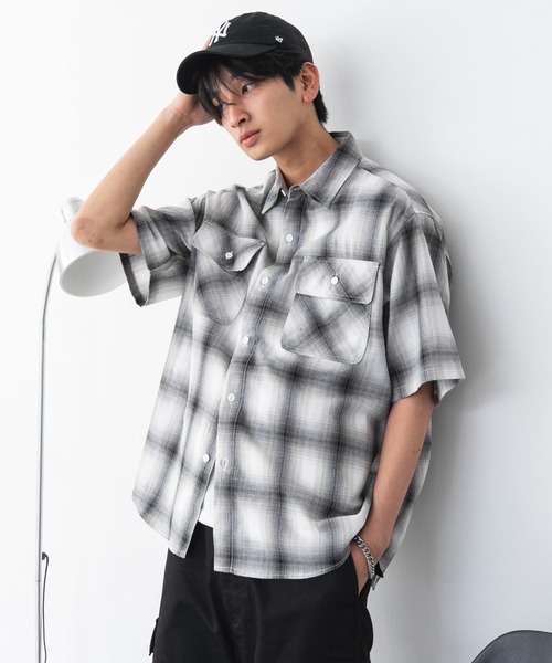 WEGO（ウィゴー）の「WEGO/【26年春夏新作】オンブレチェックシャツ（シャツ/ブラウス・メンズ・その他6/その他4/その他1/その他2/その他3/その他5・SMALL/MEDIUM/LARGE）」の2枚目の写真