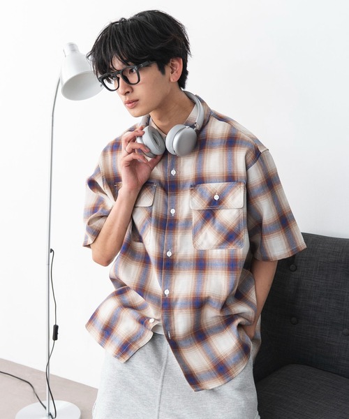 WEGO（ウィゴー）の「WEGO/【26年春夏新作】オンブレチェックシャツ（シャツ/ブラウス・メンズ・その他6/その他4/その他1/その他2/その他3/その他5・SMALL/MEDIUM/LARGE）」の5枚目の写真