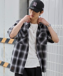 WEGO | WEGO/【26年春夏新作】オンブレチェックレギュラーカラー半袖シャツ(シャツ/ブラウス)