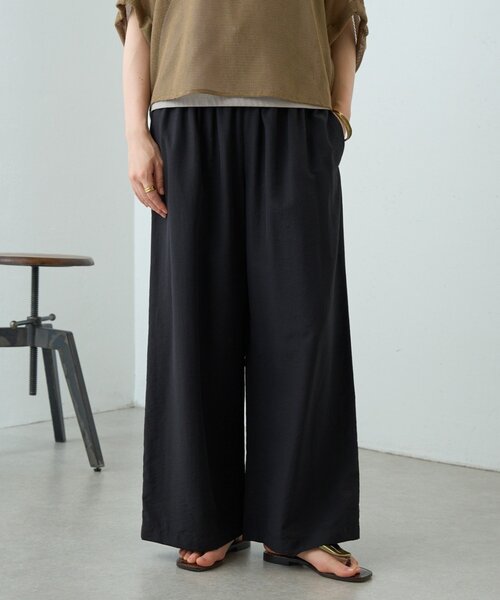 BEARDSLEY（ビアズリー）の「ウエストシャーリングパンツ（その他パンツ・レディース・カーキ/ブラック・FREE）」の3枚目の写真