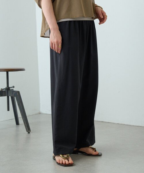 BEARDSLEY（ビアズリー）の「ウエストシャーリングパンツ（その他パンツ・レディース・カーキ/ブラック・FREE）」の6枚目の写真