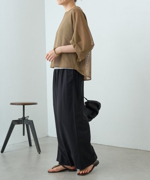 BEARDSLEY（ビアズリー）の「ウエストシャーリングパンツ（その他パンツ・レディース・カーキ/ブラック・FREE）」の8枚目の写真