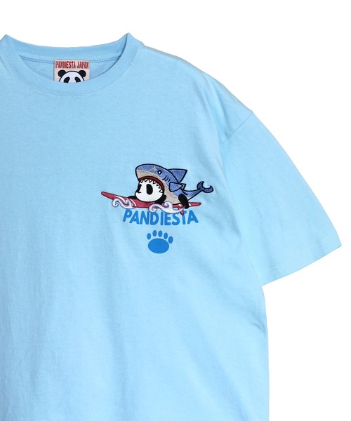 PANDIESTA（パンディエスタ）の「サーフライドシャークTシャツ(M2)（Tシャツ/カットソー・メンズ・サックスブルー/ブラック/ホワイト・L/M/XXL/XL）」の13枚目の写真