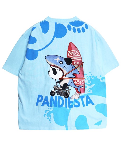 PANDIESTA（パンディエスタ）の「サーフライドシャークTシャツ(M2)（Tシャツ/カットソー・メンズ・サックスブルー/ブラック/ホワイト・L/M/XXL/XL）」の15枚目の写真