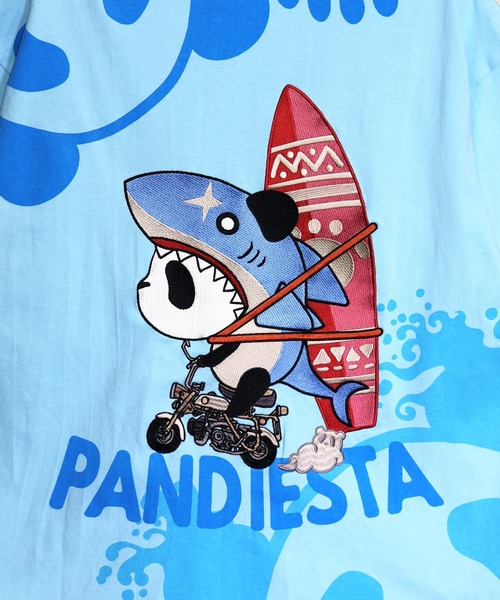 PANDIESTA（パンディエスタ）の「サーフライドシャークTシャツ(M2)（Tシャツ/カットソー・メンズ・サックスブルー/ブラック/ホワイト・L/M/XXL/XL）」の18枚目の写真