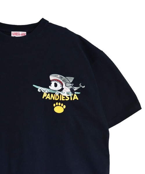 PANDIESTA（パンディエスタ）の「サーフライドシャークTシャツ(M2)（Tシャツ/カットソー・メンズ・サックスブルー/ブラック/ホワイト・L/M/XXL/XL）」の7枚目の写真