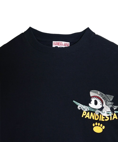 PANDIESTA（パンディエスタ）の「サーフライドシャークTシャツ(M2)（Tシャツ/カットソー・メンズ・サックスブルー/ブラック/ホワイト・L/M/XXL/XL）」の8枚目の写真
