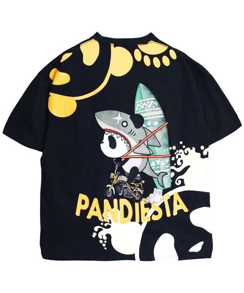 PANDIESTA（パンディエスタ）の「サーフライドシャークTシャツ(M2)（Tシャツ/カットソー・メンズ・サックスブルー/ブラック/ホワイト・L/M/XXL/XL）」の10枚目の写真