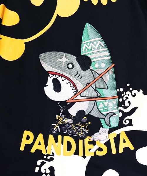 PANDIESTA（パンディエスタ）の「サーフライドシャークTシャツ(M2)（Tシャツ/カットソー・メンズ・サックスブルー/ブラック/ホワイト・L/M/XXL/XL）」の11枚目の写真