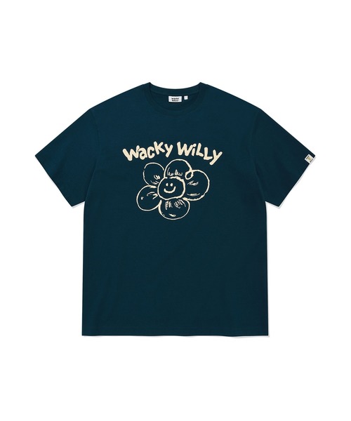 Wacky WiLLy(ワッキーウィリー)の「BIG LILY SHORT SLEEVE T-SHIRT(Tシャツ/カットソー・メンズ・ブラック/グリーン/ホワイト/ネイビー・SMALL/MEDIUM/LARGE)」の4枚目の写真