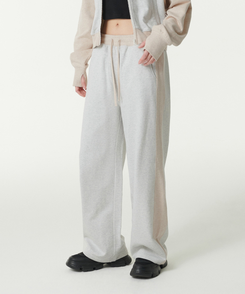 MUSINSA STANDARD WOMAN（ムシンサスタンダードウーマン）の「ウィメンズサイドパネルラウンジスウェットパンツ[オートミール/ヘザーベージュ]（スウェットパンツ・レディース・その他・SMALL/MEDIUM/X-SMALL/LARGE）」の5枚目の写真