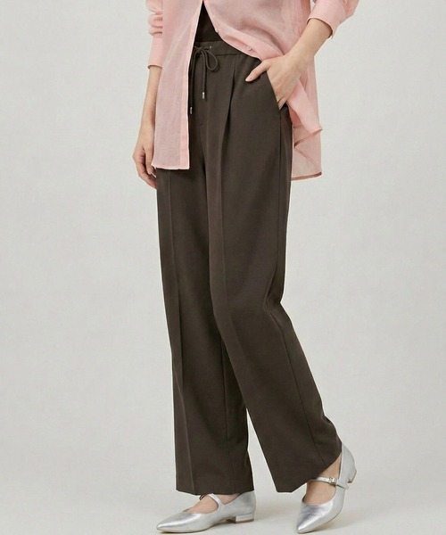 GLOBAL WORK(グローバルワーク)の「ウツクシルエットDRYイージーパンツ/636550(その他パンツ・レディース・ブラック/ライトグレー/ネイビー/ダークブラウン/ブラウン・XL-Long/X-LARGE/S-Long/LARGE/M-Long/L-Long/XX-LARGE/X-SMALL/MEDIUM/SMALL)」の3枚目の写真