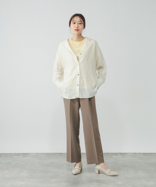 GLOBAL WORK(グローバルワーク)の「ウツクシルエットDRYイージーパンツ/636550(その他パンツ・レディース・ブラック/ライトグレー/ネイビー/ダークブラウン/ブラウン・XL-Long/X-LARGE/S-Long/LARGE/M-Long/L-Long/XX-LARGE/X-SMALL/MEDIUM/SMALL)」の6枚目の写真