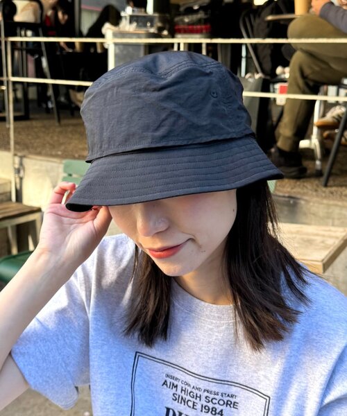 CIAOPANIC TYPY(チャオパニックティピー)の「【UNISEX】レースアップナイロンバケットハット(ハット・レディース・カーキ/ブラック/ホワイト・ONE SIZE)」の5枚目の写真