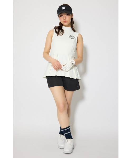RIENDA GOLF(リエンダゴルフ)の「【RIENDA GOLF 一部店舗・WEB限定】ダブルタックベーシックショートパンツ(その他パンツ・レディース・ブラック/ベージュ・MEDIUM/SMALL)」の3枚目の写真