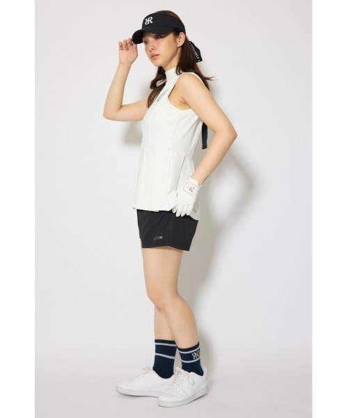 RIENDA GOLF(リエンダゴルフ)の「【RIENDA GOLF 一部店舗・WEB限定】ダブルタックベーシックショートパンツ(その他パンツ・レディース・ブラック/ベージュ・MEDIUM/SMALL)」の4枚目の写真