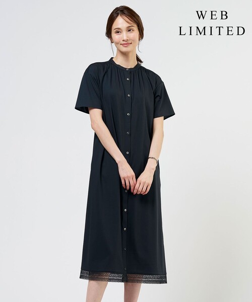 J.PRESS(ジェイプレス)の「【WEB限定】プレーティングジャージー ワンピース(ワンピース・レディース・ライトグレー系/グレー系/ネイビー系・9/11)」の3枚目の写真
