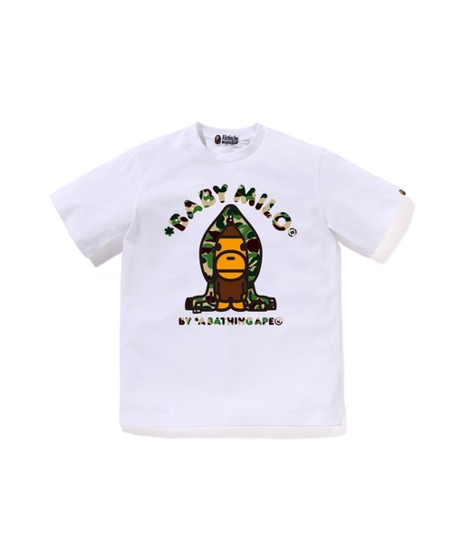 A BATHING APE(アベイシングエイプ)の「ABC CAMO MILO HOODIE TEE(Tシャツ/カットソー・キッズ・ホワイト×グリーン/ホワイト×ブルー/ブラック×グリーン/ブラック×ピンク/ホワイト×ピンク/ブラック×ブルー・150/160)」の2枚目の写真