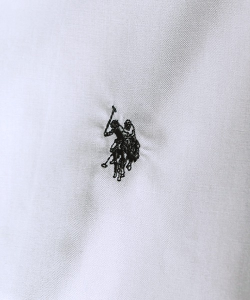 U.S. POLO ASSN.(ユーエスポロアッスン)の「U.S. POLO ASSN ワンポイント刺繍ブロードオープンカラーシャツ(シャツ/ブラウス・メンズ・ホワイト/ブルー/チャコール/ブラック系・M/S/L/XL)」の7枚目の写真