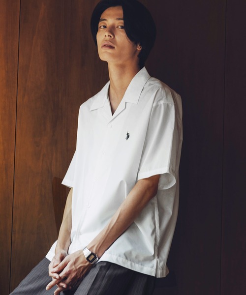 U.S. POLO ASSN.(ユーエスポロアッスン)の「U.S. POLO ASSN ワンポイント刺繍ブロードオープンカラーシャツ(シャツ/ブラウス・メンズ・ホワイト/ブルー/チャコール/ブラック系・M/S/L/XL)」の18枚目の写真