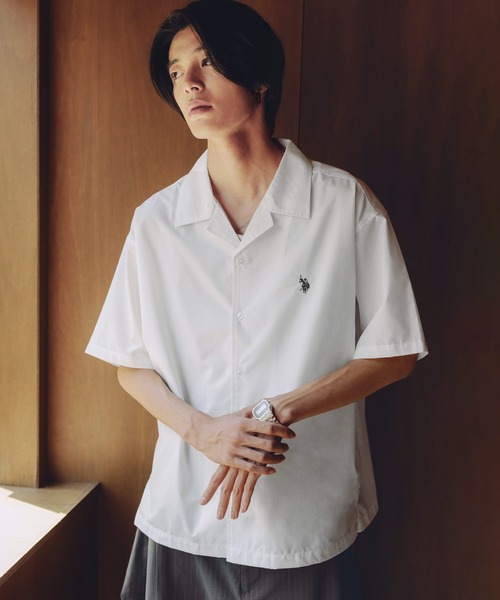 U.S. POLO ASSN.(ユーエスポロアッスン)の「U.S. POLO ASSN ワンポイント刺繍ブロードオープンカラーシャツ(シャツ/ブラウス・メンズ・ホワイト/ブルー/チャコール/ブラック系・M/S/L/XL)」の17枚目の写真
