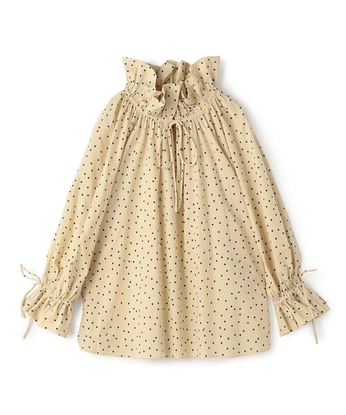 BY MALENE BIRGER(バイマレーネビルガー)の「BY MALENE BIRGER DICTE VOILE シャツ(シャツ/ブラウス・レディース・ブラック/ライトベージュ・36)」の1枚目の写真