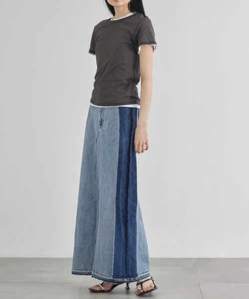 CITY TOKYO（シティトウキョウ）の「【CITY TOKYO/シティートウキョウ】Two Pieces Compact Tee/ツーピースコンパクトティー（Tシャツ/カットソー・レディース・ミント/レッド/ライトグレー/チャコールグレー・FREE）」の19枚目の写真