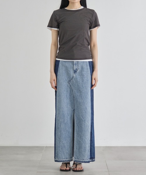 CITY TOKYO（シティトウキョウ）の「【CITY TOKYO/シティートウキョウ】Two Pieces Compact Tee/ツーピースコンパクトティー（Tシャツ/カットソー・レディース・ミント/レッド/ライトグレー/チャコールグレー・FREE）」の20枚目の写真