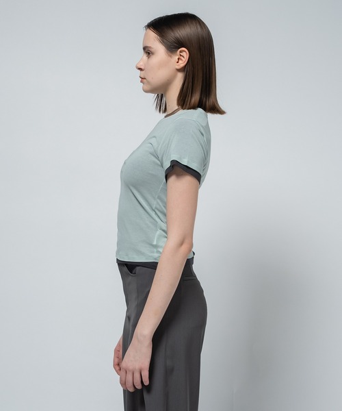 CITY TOKYO（シティトウキョウ）の「【CITY TOKYO/シティートウキョウ】Two Pieces Compact Tee/ツーピースコンパクトティー（Tシャツ/カットソー・レディース・ミント/レッド/ライトグレー/チャコールグレー・FREE）」の13枚目の写真