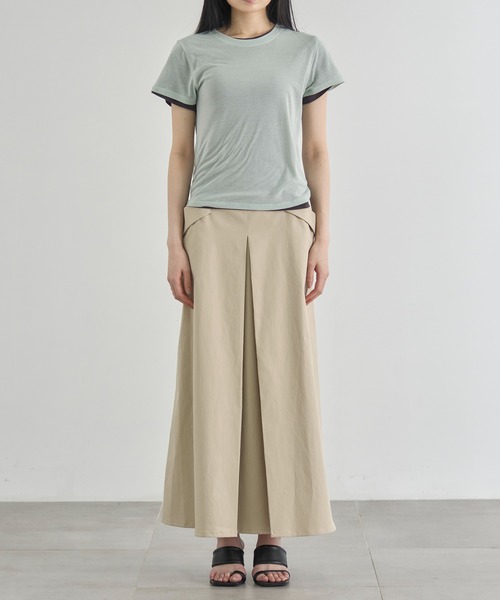 CITY TOKYO（シティトウキョウ）の「【CITY TOKYO/シティートウキョウ】Two Pieces Compact Tee/ツーピースコンパクトティー（Tシャツ/カットソー・レディース・ミント/レッド/ライトグレー/チャコールグレー・FREE）」の5枚目の写真