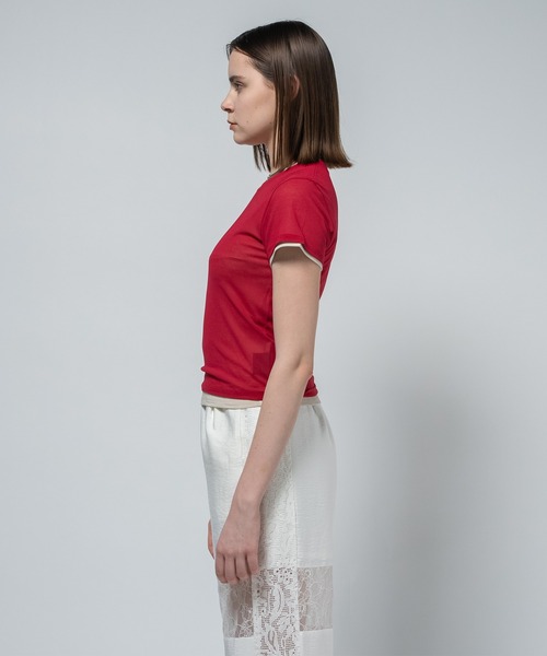 CITY TOKYO（シティトウキョウ）の「【CITY TOKYO/シティートウキョウ】Two Pieces Compact Tee/ツーピースコンパクトティー（Tシャツ/カットソー・レディース・ミント/レッド/ライトグレー/チャコールグレー・FREE）」の9枚目の写真