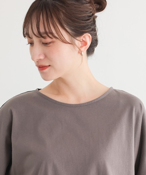 n'OrLABEL(ノアールレーベル)の「前後配色カットソー(Tシャツ/カットソー・レディース・ブルー/チャコール/オフホワイト/ライトグレー・FREE)」の15枚目の写真