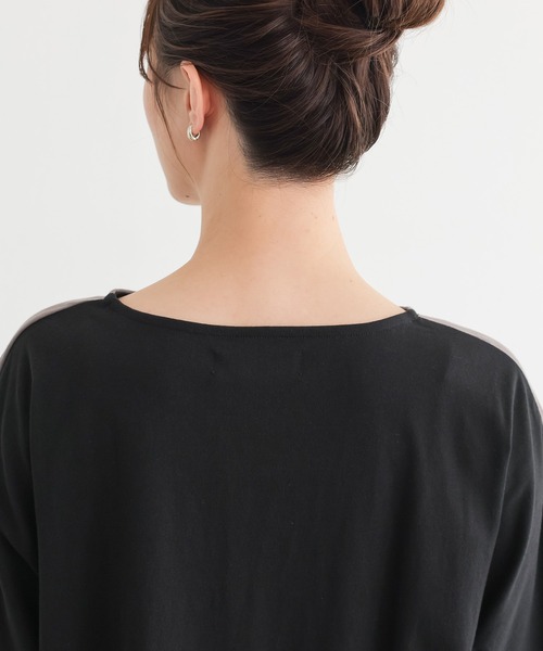 n'OrLABEL(ノアールレーベル)の「前後配色カットソー(Tシャツ/カットソー・レディース・ブルー/チャコール/オフホワイト/ライトグレー・FREE)」の16枚目の写真