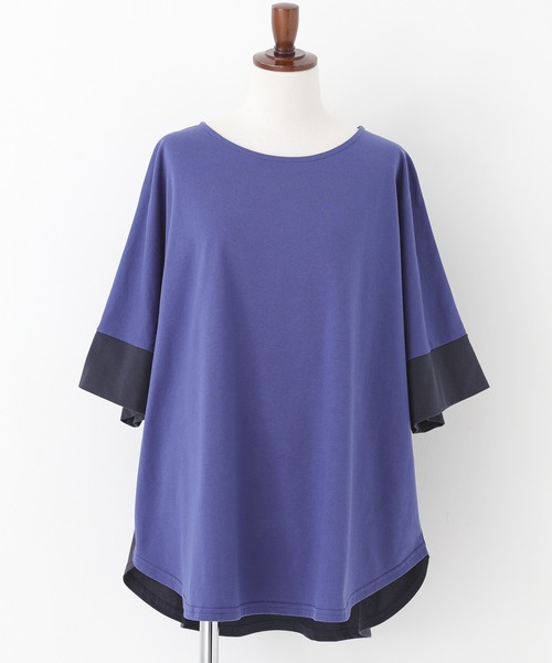 n'OrLABEL(ノアールレーベル)の「前後配色カットソー(Tシャツ/カットソー・レディース・ブルー/チャコール/オフホワイト/ライトグレー・FREE)」の22枚目の写真