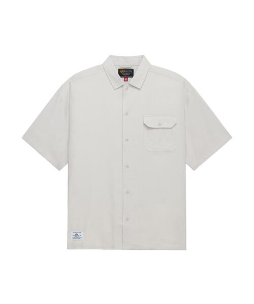 Alpha Industries(アルファインダストリーズ)の「Alpha Industries/アルファ インダストリーズ/SS RELAXED ONE POCKET SHIRT / リラックスド ワン ポケット シャツ(シャツ/ブラウス・メンズ・ホワイト/その他4・L/S/M/XL)」の1枚目の写真